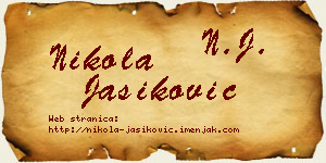 Nikola Jasiković vizit kartica